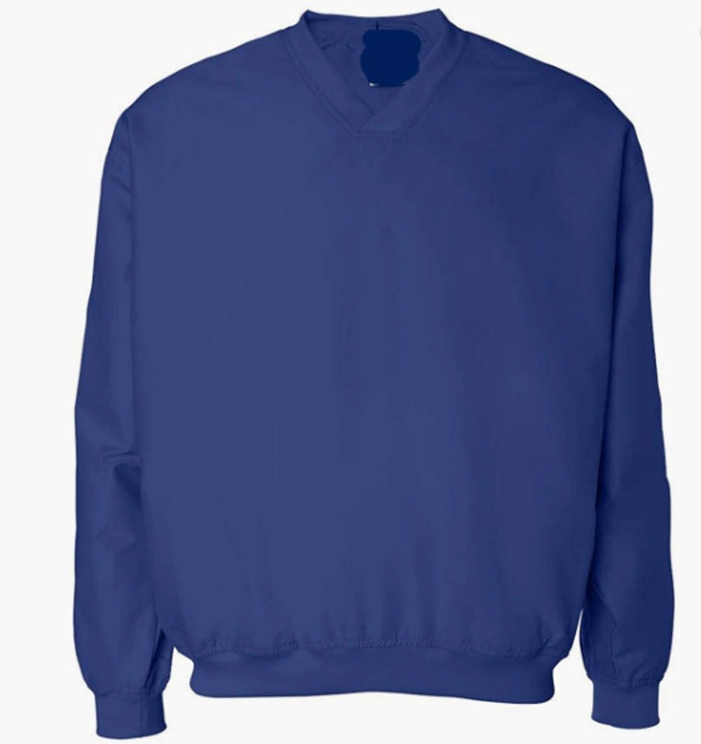 Badger Sport Microfiber 7618 Windshirt Tagles Vneck Golf Wind Shirt Royal Medium